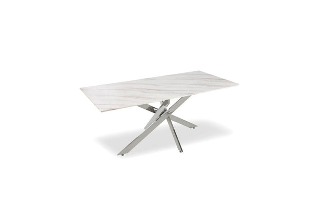 Table à manger Olivia pied doré 150cm - 8017