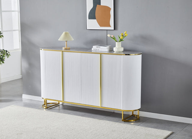 Buffet Esmée céramique pied doré 180cm - B21R