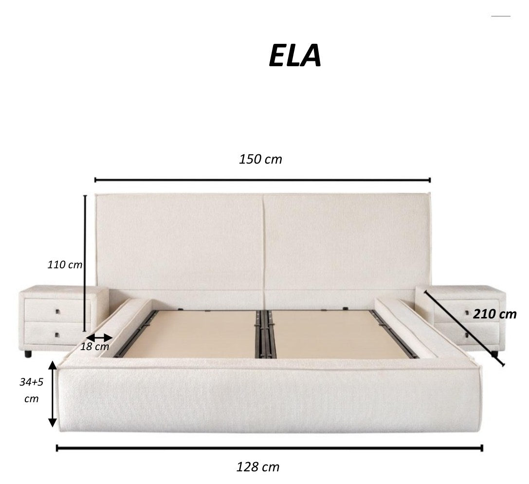 Lit coffre ELA - Dimensions 90x190