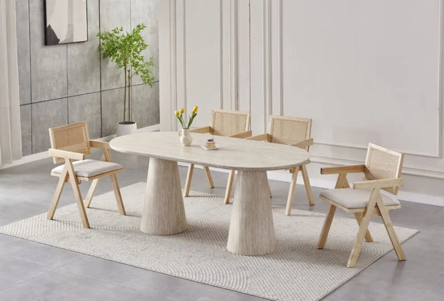 Table à manger Iconic Céramique travertin 180cm - TB3