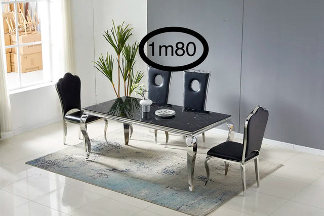 Table à manger Baroque chrome - TB74