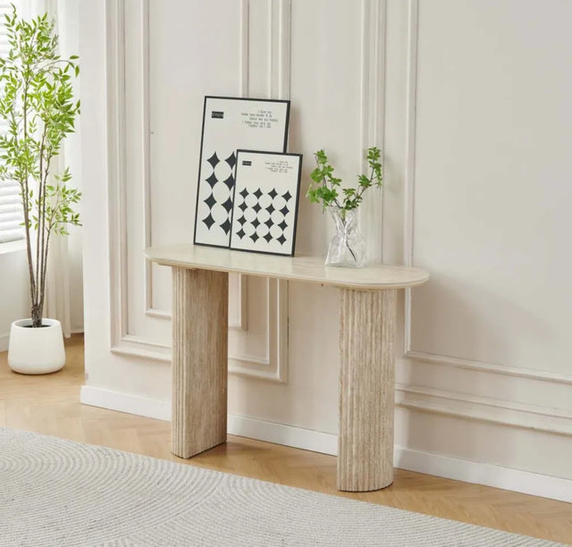 Console Calypso céramique travertin 120cm - C17