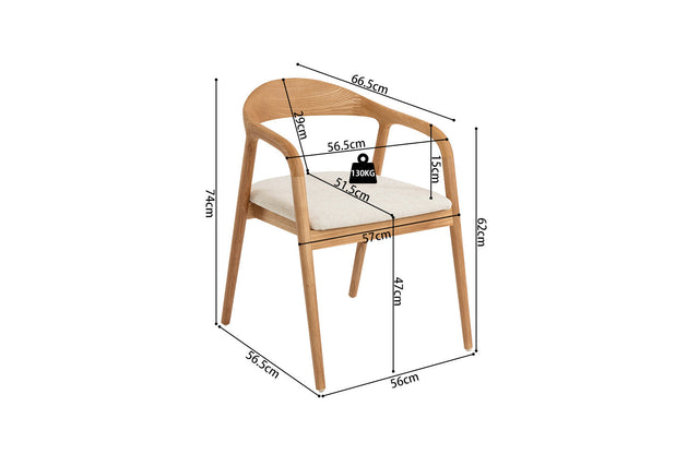 Chaise Claire - dimensions