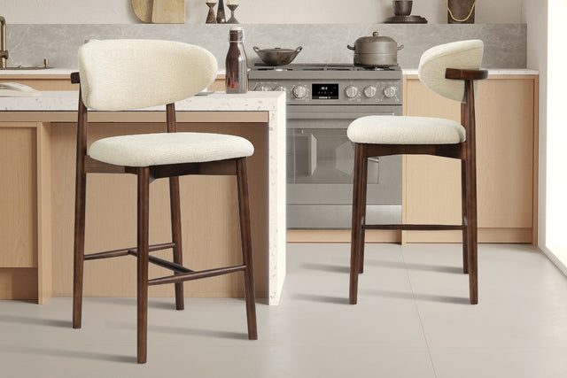 Chaise de comptoir Clara Frêne Noyer Ote Milan 103 Beige