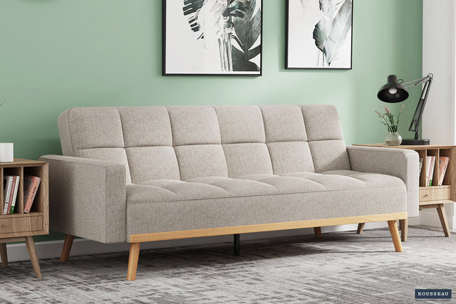 Canapé-lit Adana Tissu Davis Neve 13 Beige