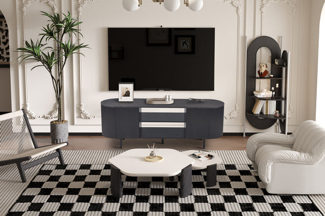 Meuble TV Lagos 160 cm Décor Brun foncé - vue 2