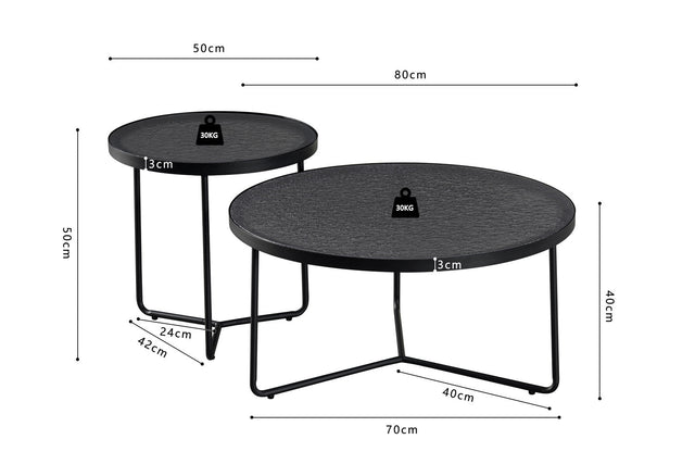 Table basse Melia - dimensions