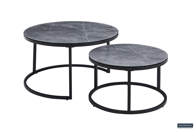 Table basse Boston Décor Verre Gris Pierre - vue 2