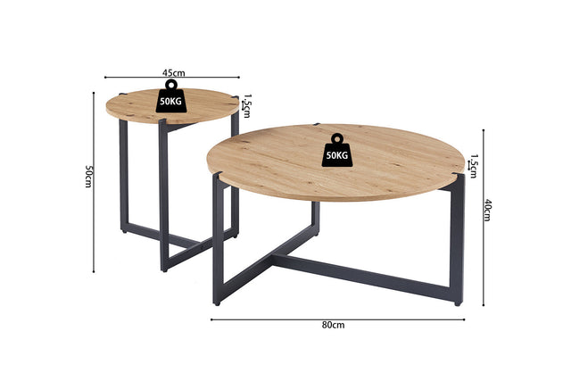 Table basse Pola - dimensions
