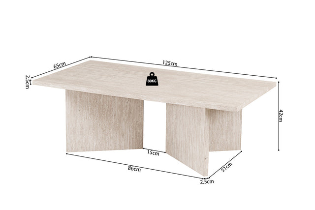Table basse Litar - dimensions