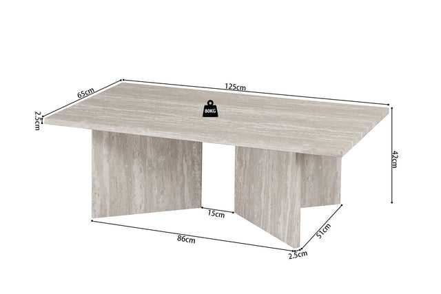 Table basse Litar - dimensions