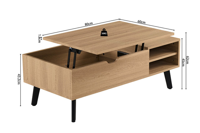Table basse Justine - dimensions