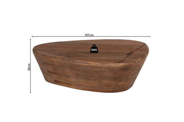 Table basse Evan - dimensions