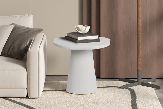 Table basse Tavira 55 cm Ovale Ciment Ecru