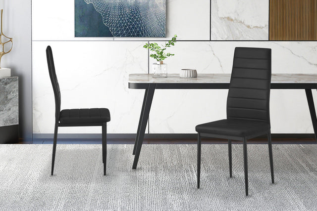 Set de 4 chaises Cato/Kenzo PU Black