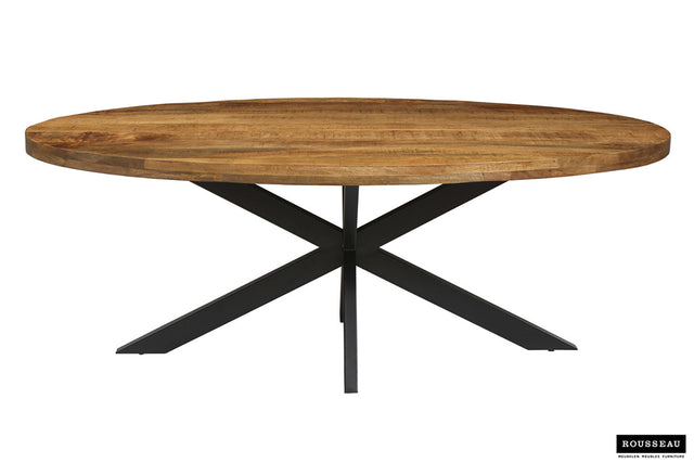 Table Alexa 200 cm Ovale Bois de Manguier - vue 2