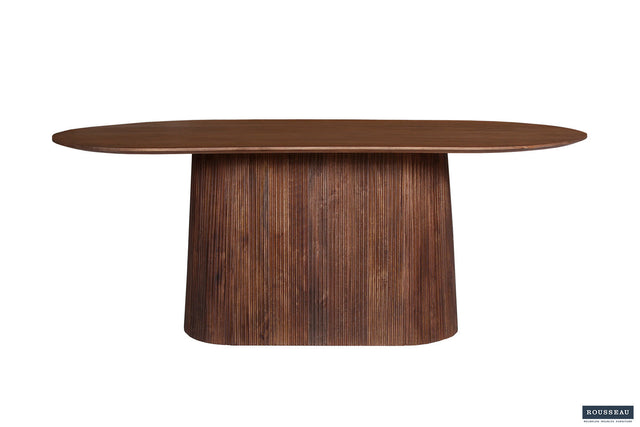 Table Miguel 200 cm Ovale Bois de manguier Brun clair - vue 2