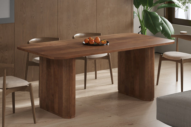 Table Jean 200 cm Ovale Danoise Bois de manguier Brun clair