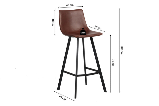 Tabouret de bar Ozan - dimensions