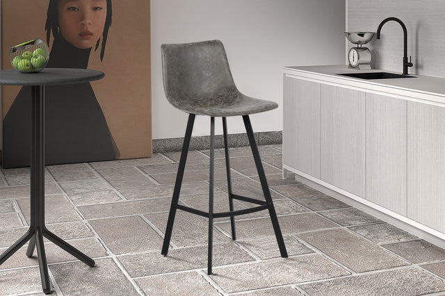 Tabouret de bar Ozan PU Gris - vue 2