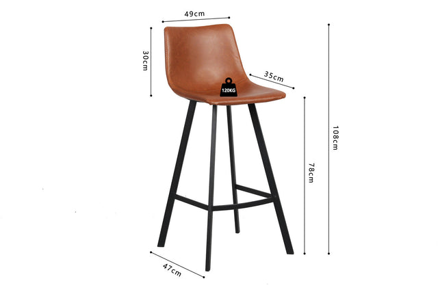 Tabouret de bar Ozan - dimensions