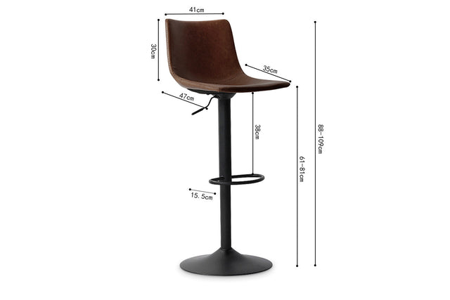 Tabouret de bar Trevi - dimensions