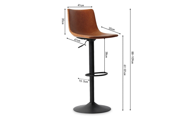 Tabouret de bar Trevi - dimensions