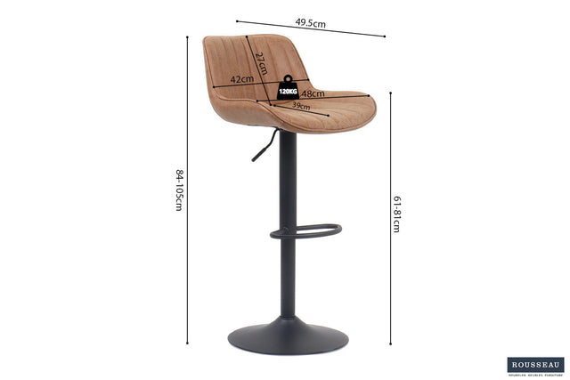 Tabouret de bar Fenna - dimensions