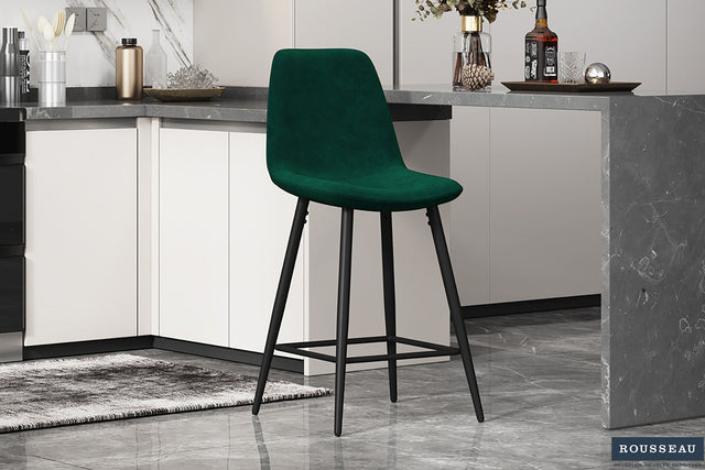 Chaise de Comptoir Boy Velours Vert