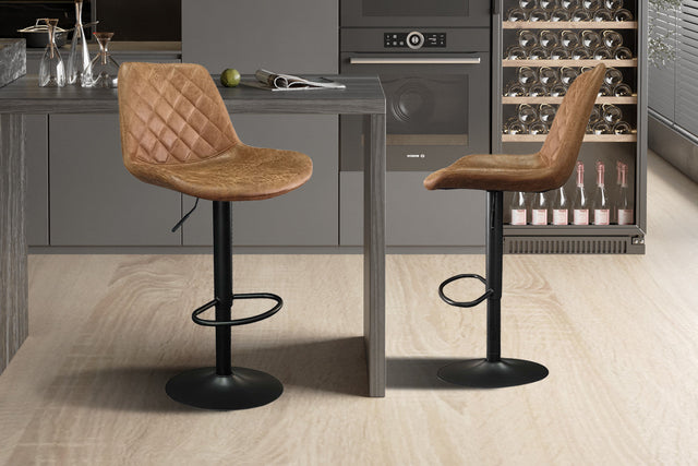 Tabouret de bar Madrid PU Ote Topper 02 Cognac