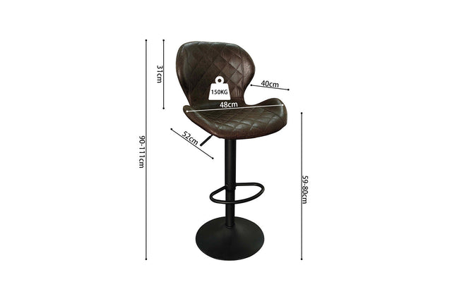 Tabouret de bar Malaga - dimensions