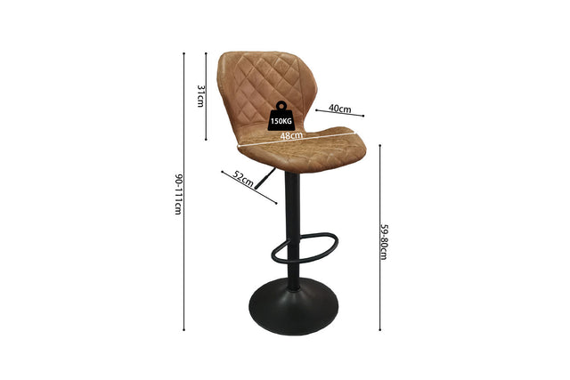 Tabouret de bar Malaga - dimensions