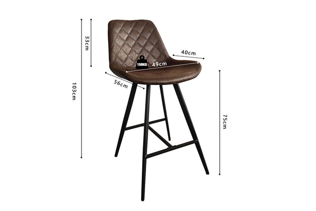 Tabouret de bar Palmas - dimensions