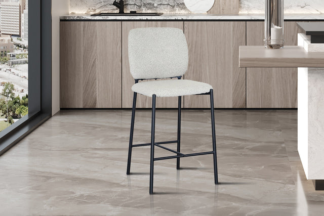 Chaise de comptoir Sophia Tissu Beige