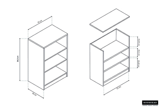 Bibliothèque Space - dimensions