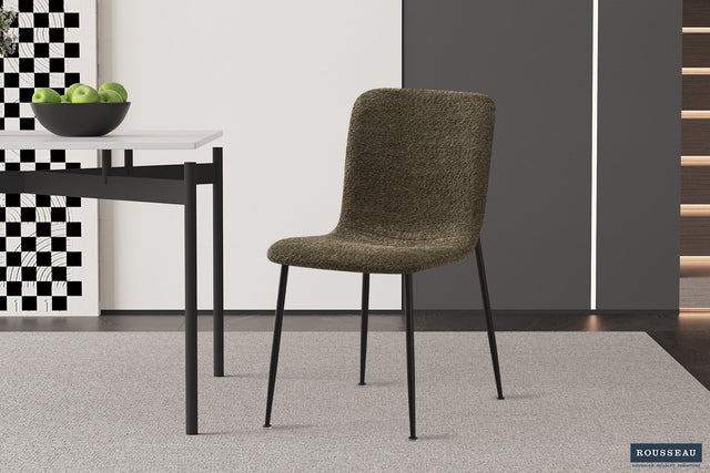 Chaise Alice Bouclé Vert - vue 2