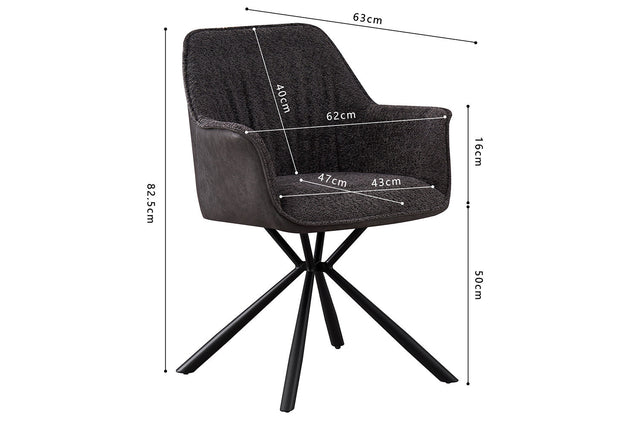 Chaise Lucie - dimensions