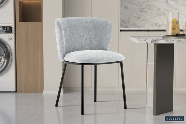 Chaise Arthur Tissu Ote Belfast 41 Gris clair - vue 2