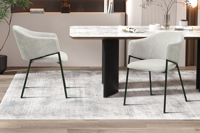 Chaise Hugo Corduroy Gris clair