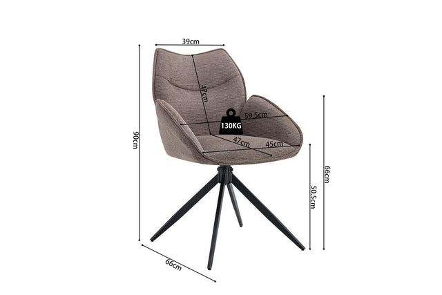 Chaise Mahi - dimensions