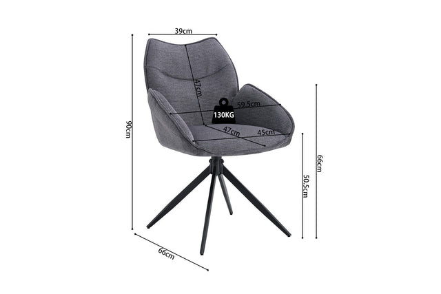 Chaise Mahi - dimensions