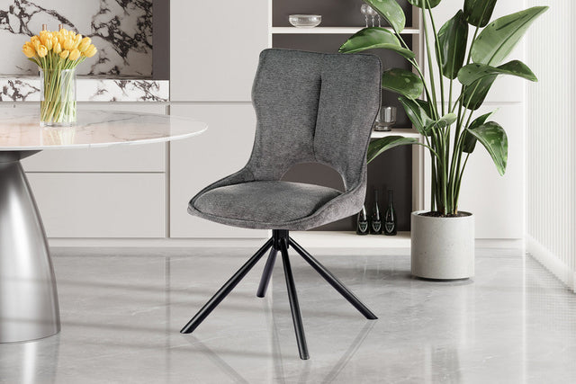 Chaise Mori Pivotant Tissu Ote Share 456 Gris foncé