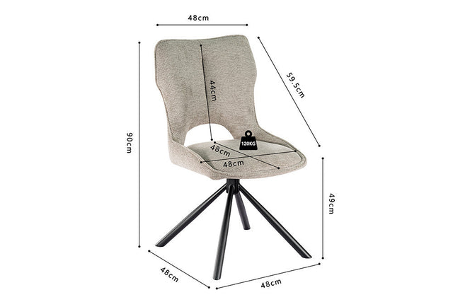 Chaise Mori - dimensions