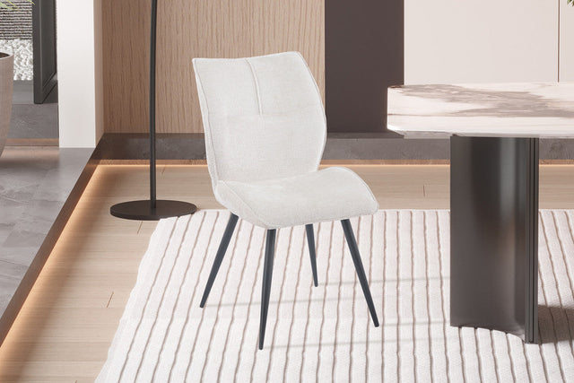 Chaise Faye Tissu Davis Perfect Harmony 02 Ecru