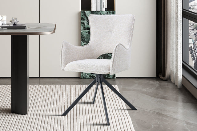 Chaise Billy Pivotant Tissu Ote Harper 110 Ecru - vue 2