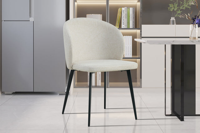 Chaise Toledo Tissu Beige - vue 2
