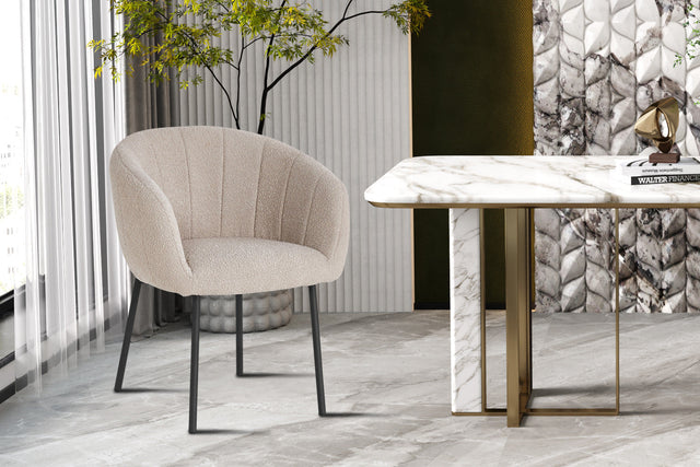Chaise Sevilla Bouclé Sable