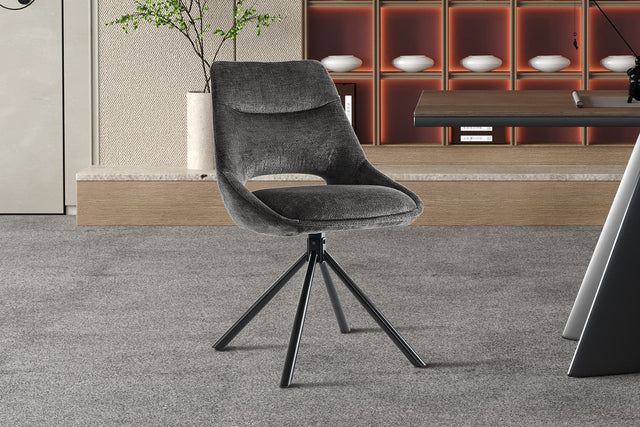 Chaise Dante Tissu Gris