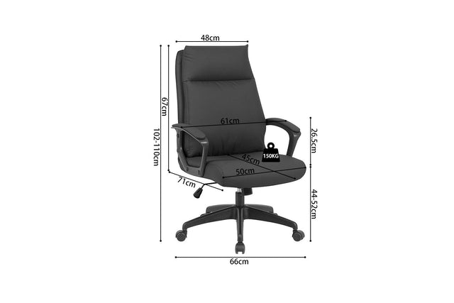 Chaise de bureau Samuel - dimensions