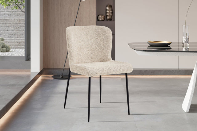 Chaise Lisa Bouclé Beige - vue 2